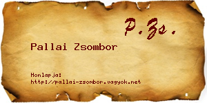 Pallai Zsombor névjegykártya